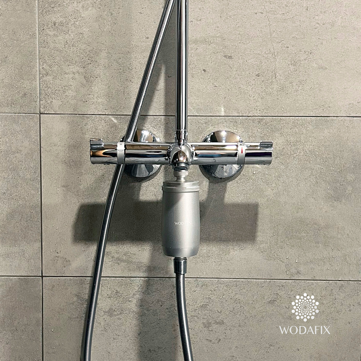 Wodafix suihkusuodatin + 2 kpl vaihtosuodattimia